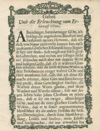 Gebets-Andacht