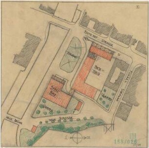Fischer, Theodor; Bayreuth (Bayern); Rathaus (Umbau Infanteriekaserne) und Saalbau - Lageplan