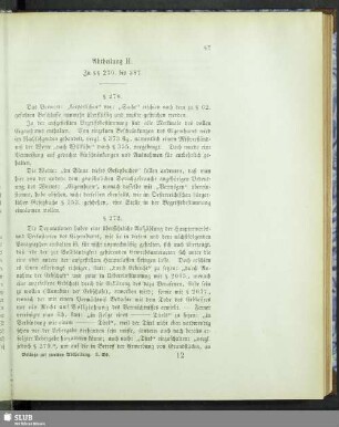 Abtheilung II. Zu §§ 270 bis 587