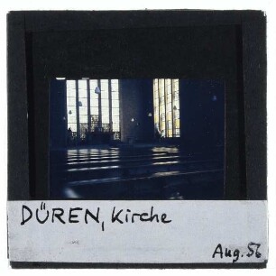 Düren, Marienkirche : Innenansicht in Richtung Westen