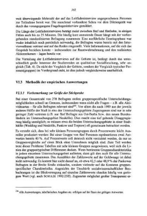 VI.3 Methodik der empirischen Auswertungen