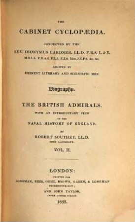 Lives of the British admirals : with an introductory view of the naval history of England. 2