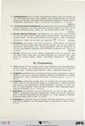 III. Nymphenburg (Nr. 61-68)