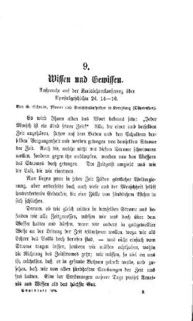 Wissen und Gewissen : Ansprache auf der Kreislehrerkonferenz über Apostelgeschichte 24, 14 - 16