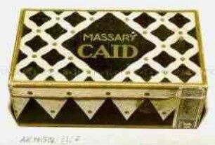 Pappschachtel für 100 Stück Zigaretten "MASSARY CAID"