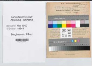 Entnazifizierung Alfred Berghausen, geb. 09.12.1889 (Kaufmann)