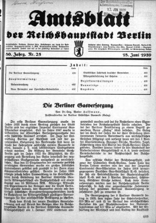 1939,25: Nr. 25, 18. Juni 1939