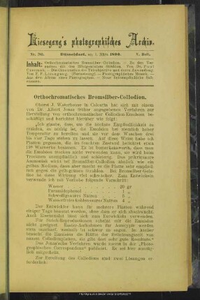 Orthochromatisches Bromsilber-Collodion