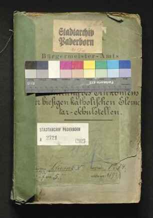Normierung des Einkommens der hiesigen katholischen Elementar-Schulstellen