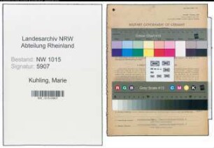 Entnazifizierung Marie Kuhling , geb. 15.12.1900 (Kauffrau)