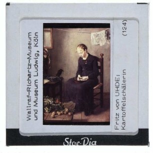 Uhde, Mädchen – Kartoffeln schälend