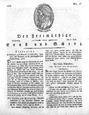 Nro. 76, Donnerstag den 17. April 1806