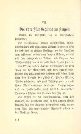 VII. Die rote Flut beginnt zu steigen