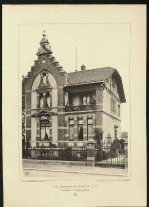Tafel 38. Villa, Bismarckstrasse 163, Offenbach a. M. Architekt: G. Wiegand