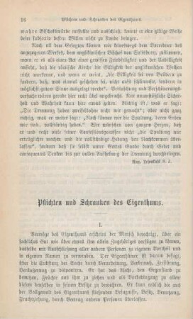16-32 Pflichten und Schranken des Eigenthums