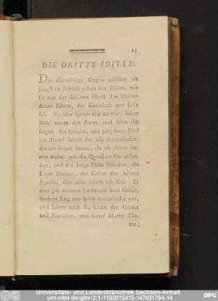 Die Dritte Idylle.