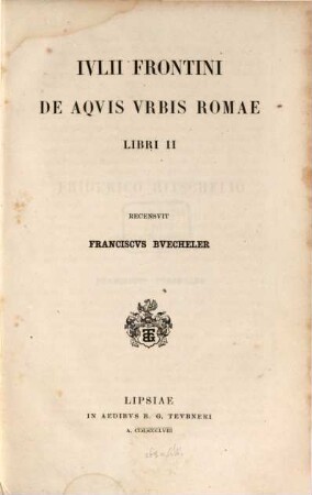 De aquis urbis Romae