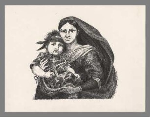 Madonna mit dem Kinde 2009 nach Christi Geburt - frei nach Raffael