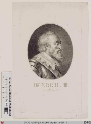 Bildnis Heinrich (Henri) IV., König von Frankreich und Navarra (reg. 1589-1610)