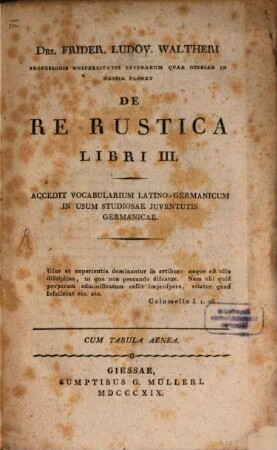De re rustica libri tres