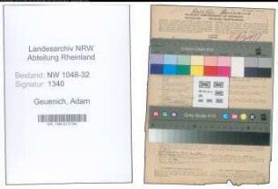 Entnazifizierung Adam Geuenich , geb. 23.11.1898 (Beamter)
