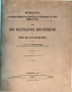 Über die männliche Brustdrüse und über die Gynaecomastie