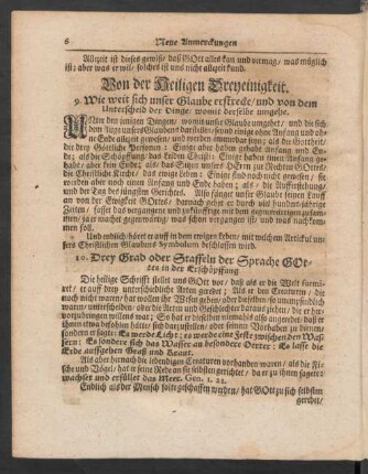 Von der Heiligen Dreyeinigkeit