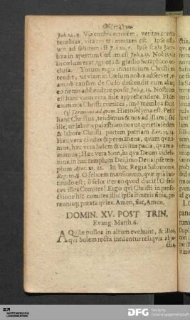 Domin. XV. Post Trin.