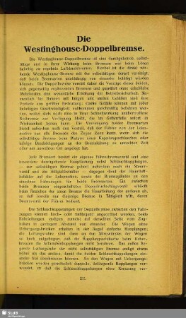 Die Westinghouse-Doppelbremse