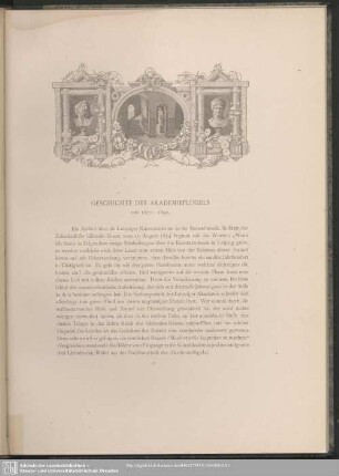 Geschichte Des Akademieflügels von 1870-1890