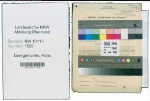 Entnazifizierung Hans Goergemanns , geb. 10.07.1912 (Bankbeamter)