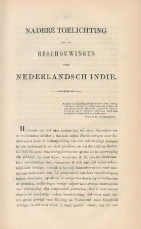 Nadere toelichting van de beschouwingen over Nederöandsch Indie