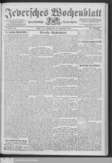 Jeversches Wochenblatt : Friesisches Tageblatt ; gegr. 1791