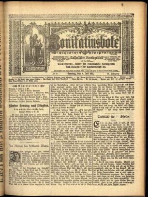 Erste Ausgabe vom Sonntag, den 09. Juli 1911.