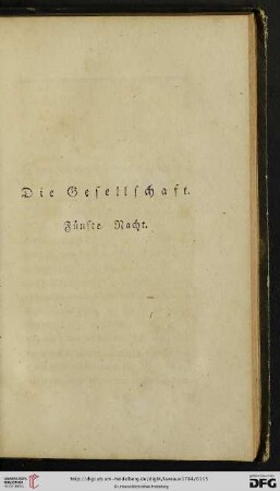 Fuenfte Nacht: Die Gesellschaft