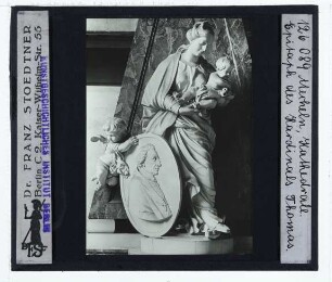 Mechelen, Kathedrale (St. Rombaut) : Plastik mit Epitaph eines Kardinals