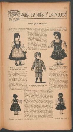 Trajes para muñecas : Para la niña y la mujer