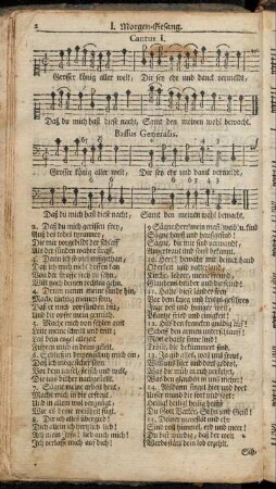 I. Morgen-Gesang. - XVII. Gesang am Donstag.