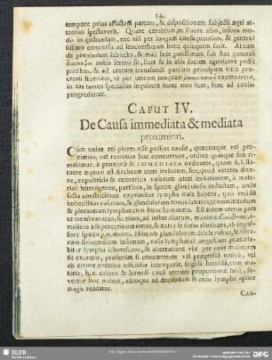 Caput IV. De Causa immediata & mediata proximiori