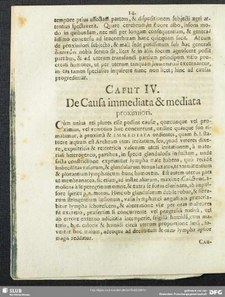 Caput IV. De Causa immediata & mediata proximiori