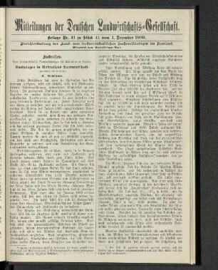 Beilage Nr. 41 zu Stück 41 vom 1. Dezember1900.