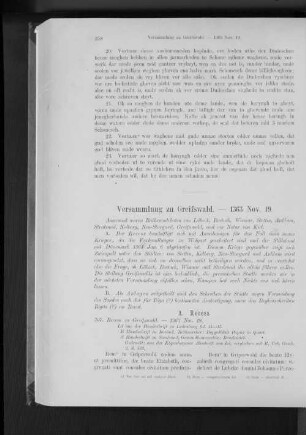 Versammlung zu Greifswald. - 1363 Nov. 19.