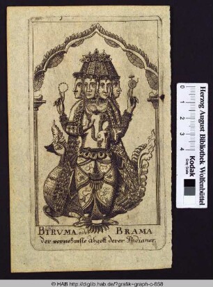 Biruma oder Brama der vornehmste Abgott derer Indianer