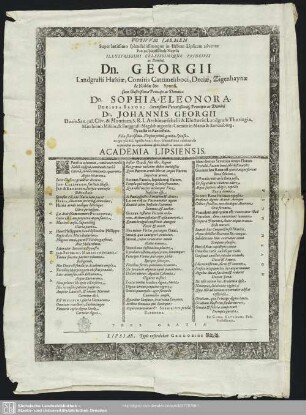 Votivum Carmen Super laetissimo splendidissimoque in Urbem Lipsicam adventu Pro auspicatissimis Nuptiis ... Dn. Georgii Landgrafii Hassiae ... Cum ... Sophia-Eleonora ... Dn. Johannis Georgii ... Filia ... Torgae ipsis Kal. Aprilis Anni 1627. solennissime celebrandis