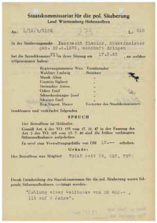 Fassnacht, Theodor