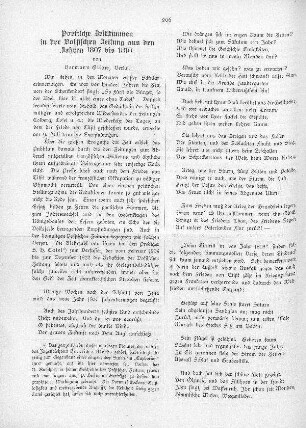 Poetische Zeitstimmen in der Vossischen Zeitungs aus den Jahren 1807 bis 1810