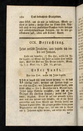 182-189, Jesus verlaeßt Jerusalem, und begiebt sich jenseit des Jordans.