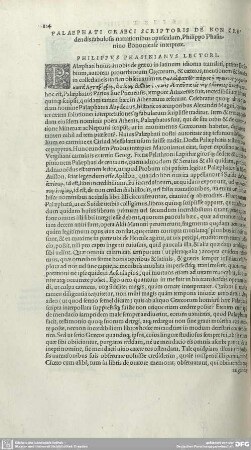 Palaephatus De Non Credendis Fabulosis Narrationibus
