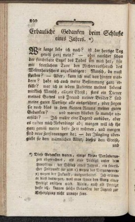 Erbauliche Gedanken beim Schluße eines Jahres.