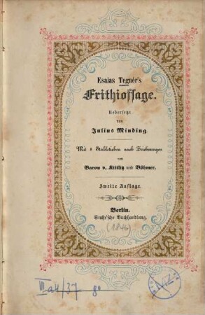 Esaias Tegnér's Frithiofsage